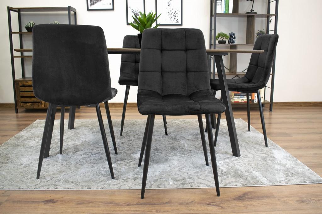 KARA Chair - Black Velvet X 4