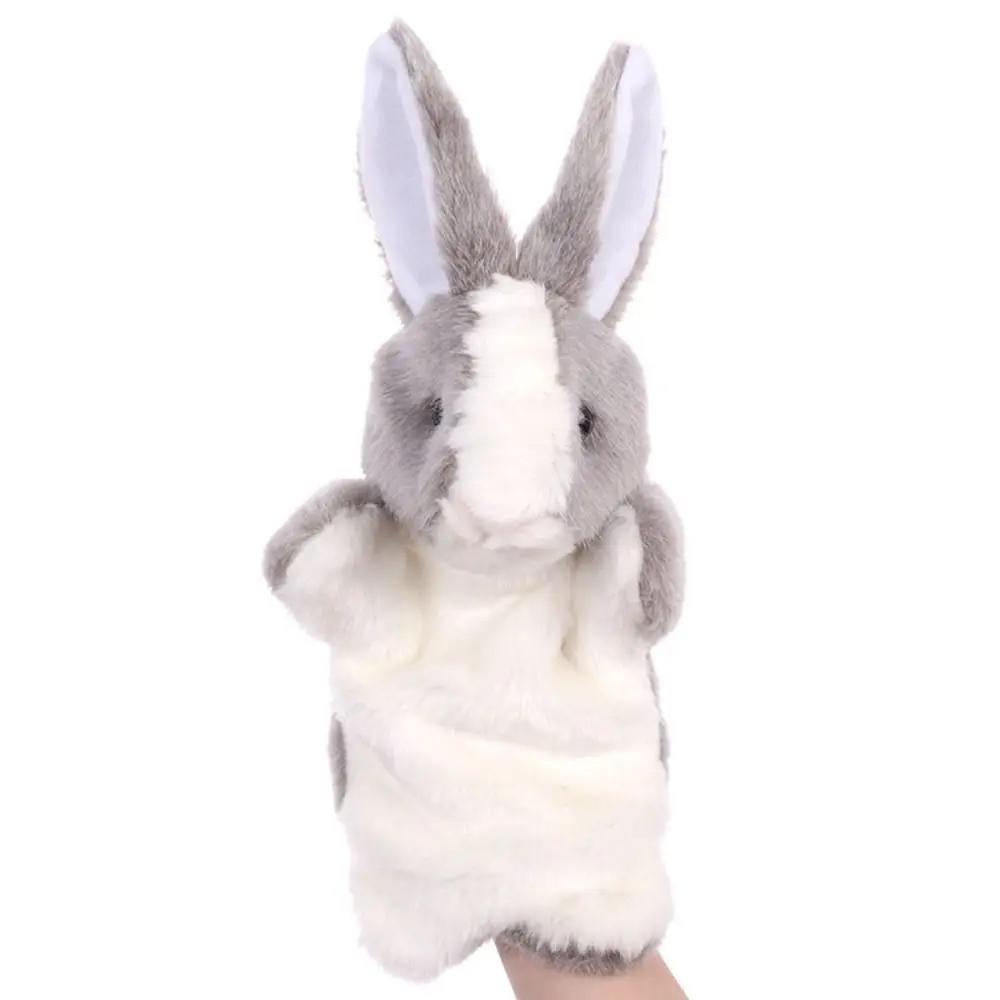 Fashion Plush Rabbit Bunny Hand Puppet Soft Cartoon 8 Colors Finger Puppet Early Education