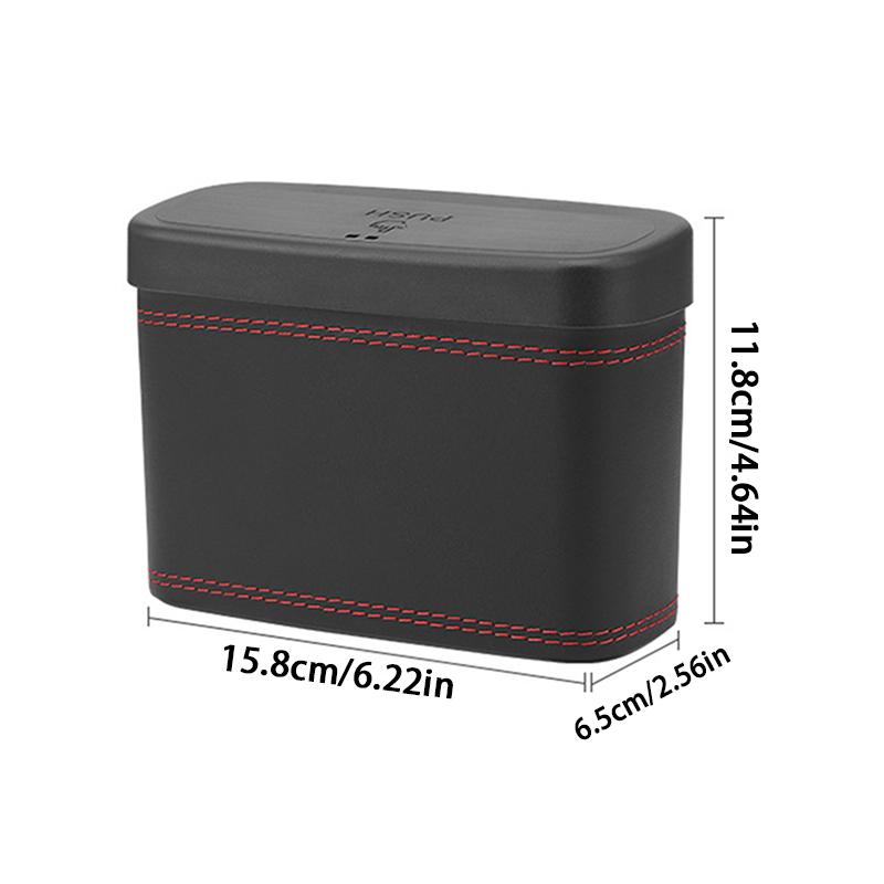2024 New Portable Hanging Mini Car Trash Can,Wastebasket Trash Can With Lid, For Car Office Home,Auto Storage Bin Accessories
