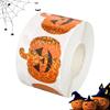 500PCS Halloween Sticker Roll Laser Pumpkin Shape Sealed Sticker Shiny Waterproof Self-Adhesive Flower Envelope Diary Decors