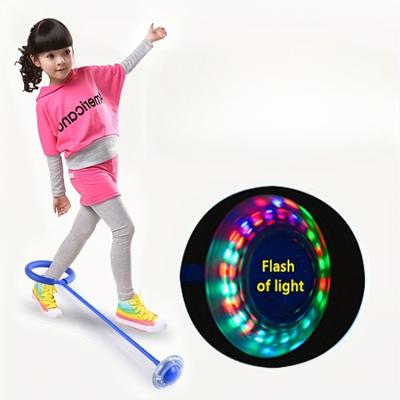 Palla LED con Corda per Saltare - Divertente Giocattolo Sportivo all'Aperto per Allenamento di Reazione e Velocità, Plastica Durevole in Rosa/Rosso/Blu/Giallo