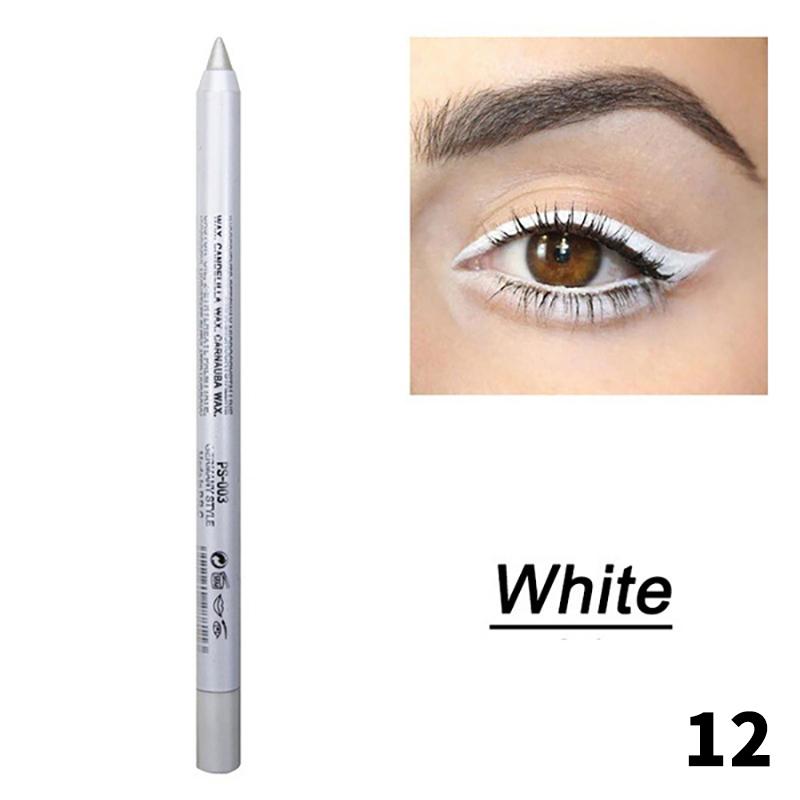 Lidschattenstift Eyeliner 14 Farben Monochromer Highlighter Multifunktionaler Eyeliner Perlmutt Glitzer Eyeliner Gel Stift Augen Make-up Stift beige