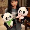 Niedlicher niedlicher Schal Panda Puppe Plüschtier Zoo Schwarz-Weiß Panda Puppe Kinder Beruhigungs-Stoffpuppe