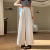 Women's Lace Washing Cotton Wide Leg Pants for Women In Summer New High Waist Loose Casual Straight Pants