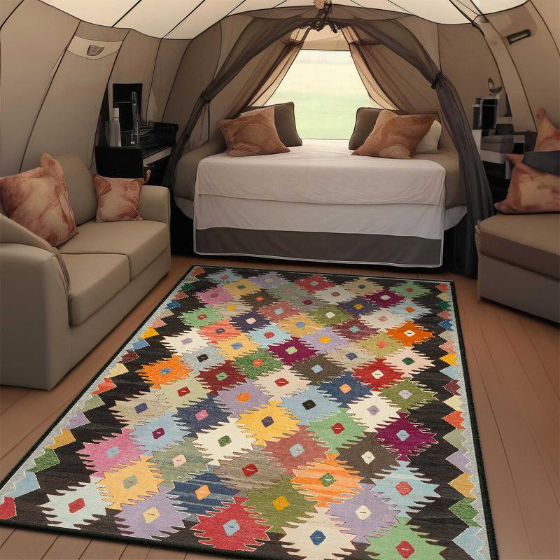 

1PC Living Room Sofa Coffee Table Cushion Bedroom Bed Blanket Home Decor Moroccan Crystal Velvet Carpet Large Area Bedroom Decor 40x60cm
