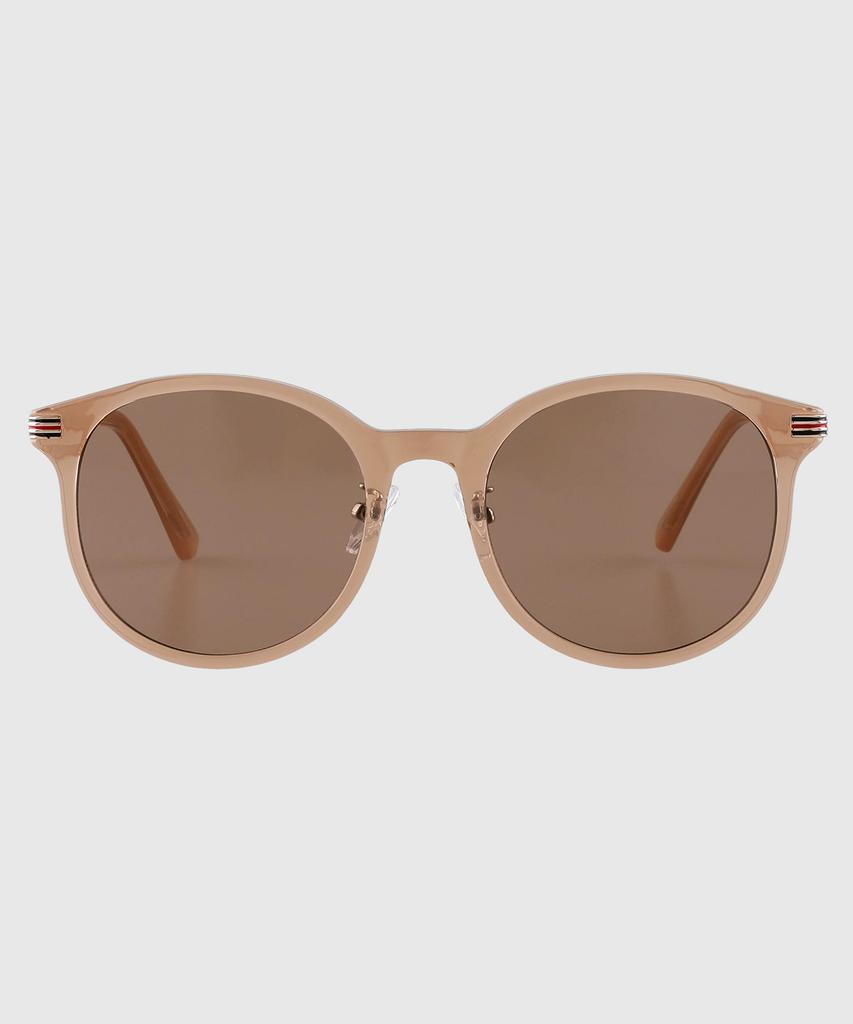 Tuditeo Yok Daily Round Uv-Blocking Nylon Lens Sunglasses C4 Light Brown