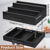 Perfume Holder Organizer Fragrance Rack Three-Layer Perfume Holder Fragrance Display Black Perfume Organizer With Drawers
