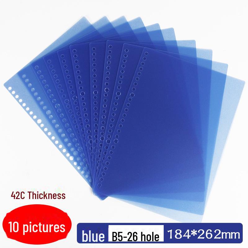 5-Pack Frosted A4 Detachable DIY Loose-Leaf Book with Colored Cover, A5/B5 Opening Ring Hole Folder