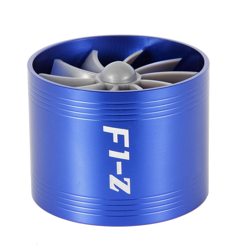 Car Turbine Supercharger F1-Z Turbo Charger Single Double Air Filter Intake Fan Fuel Gas Saver Kit Auto Replacement Part Small