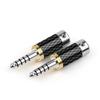 AUX Converter 5 Poles Stereo Jack Carbon Fiber Audio Jack Balanced Adapter 4.4mm 5 Pole Male
