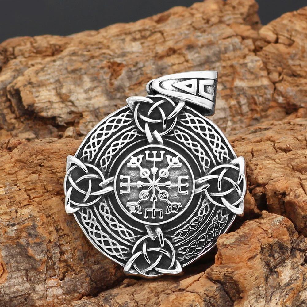 Nordic Viking Odin Compass Triangle Knot Pendant Necklace for Men одного кулона