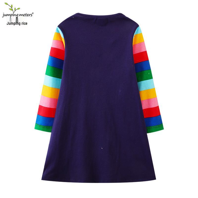 Autumn & Winter Long-Sleeved Dress for Girls Aged 1-7 – Stylish European & American Design