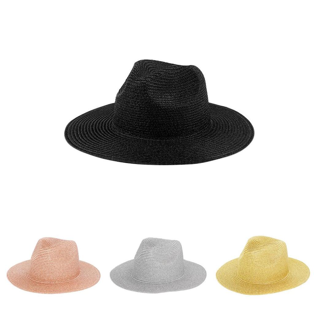 Stylish Summer Straw Hat Wide Brim Uv Protection Breathable For Fashion-conscious Individuals