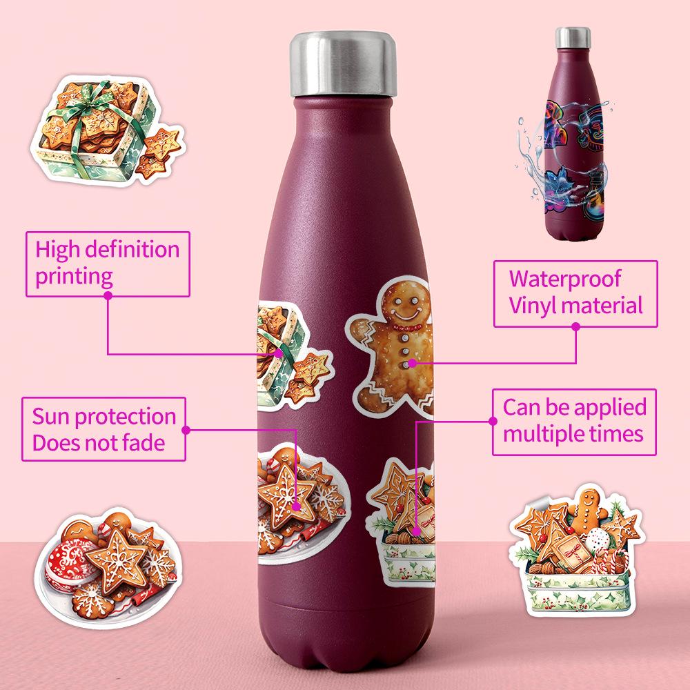50 Nordic Style Christmas Graffiti Waterproof Stickers: Perfect for Water Bottles, Computers, and Stationery Decoration