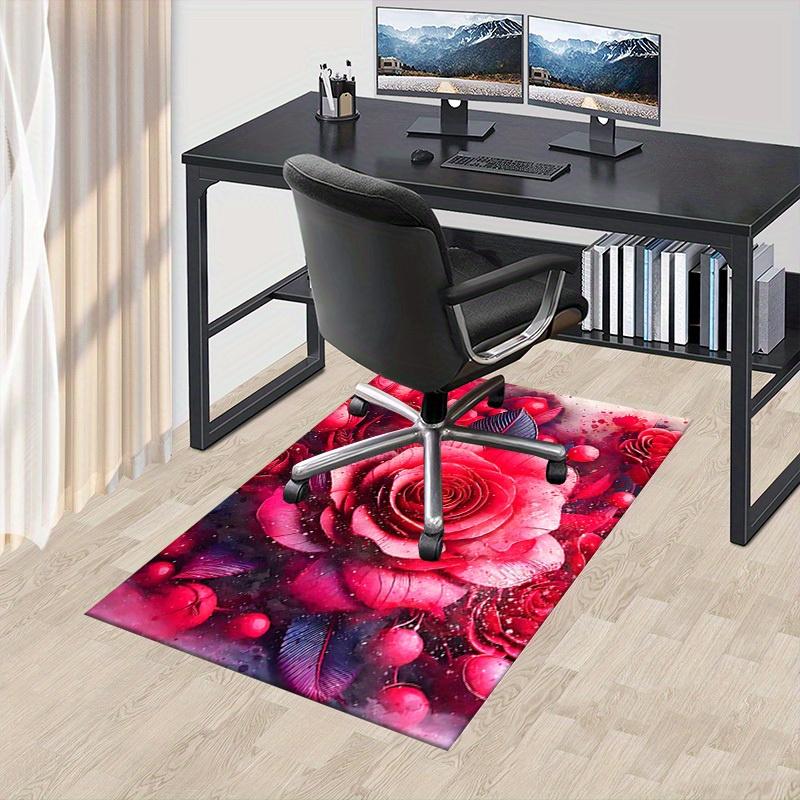 1pc Rose Abstract Themed Rug for Home Decor, Non-slip Office Carpet, Chair Mat, Outdoor Mat, Christmas and Halloween Gifts-0731115
