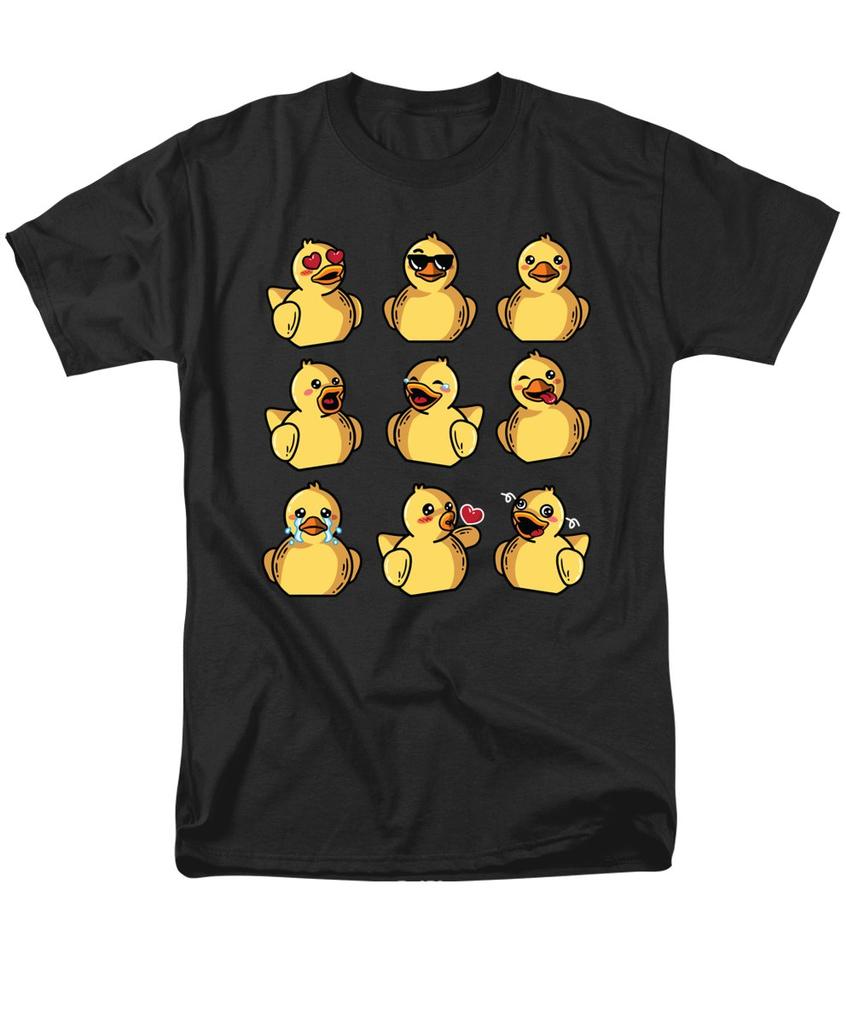 Buy Men Premium Cotton rubber ducky emojis Print Tees Funny Harajuku Style Combed Cotton Tshirt ...