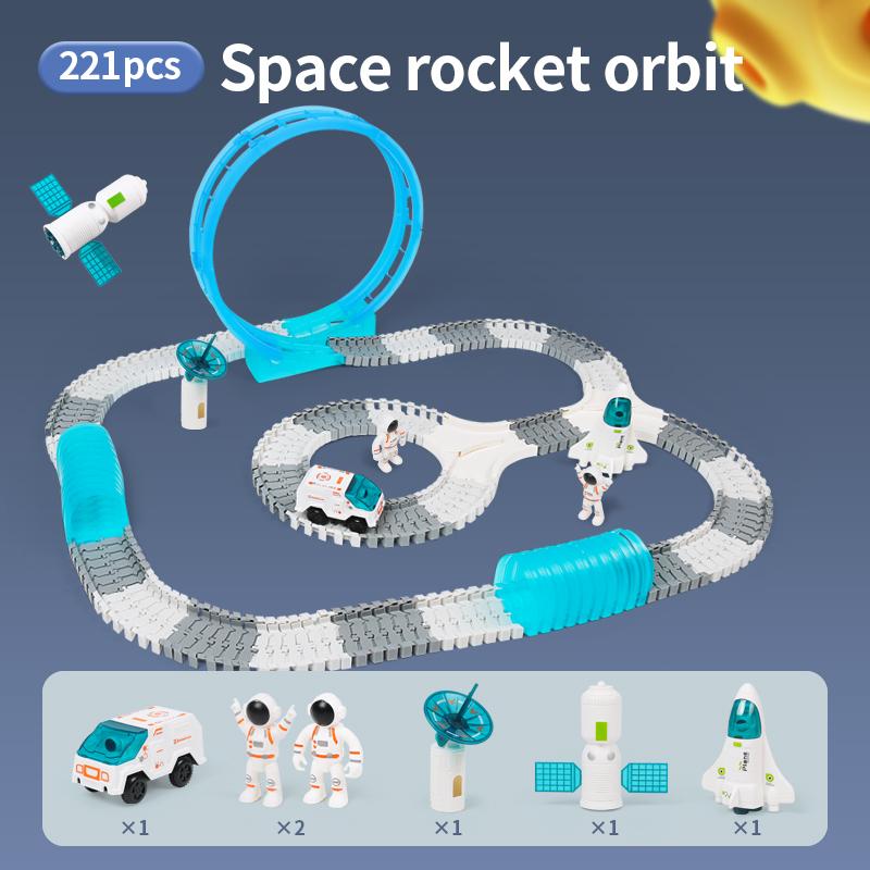 Space Electric Train Toy Train Racing Set Assembly Practice Puzzle Toy Children'S Day Gift Track Toy Car
