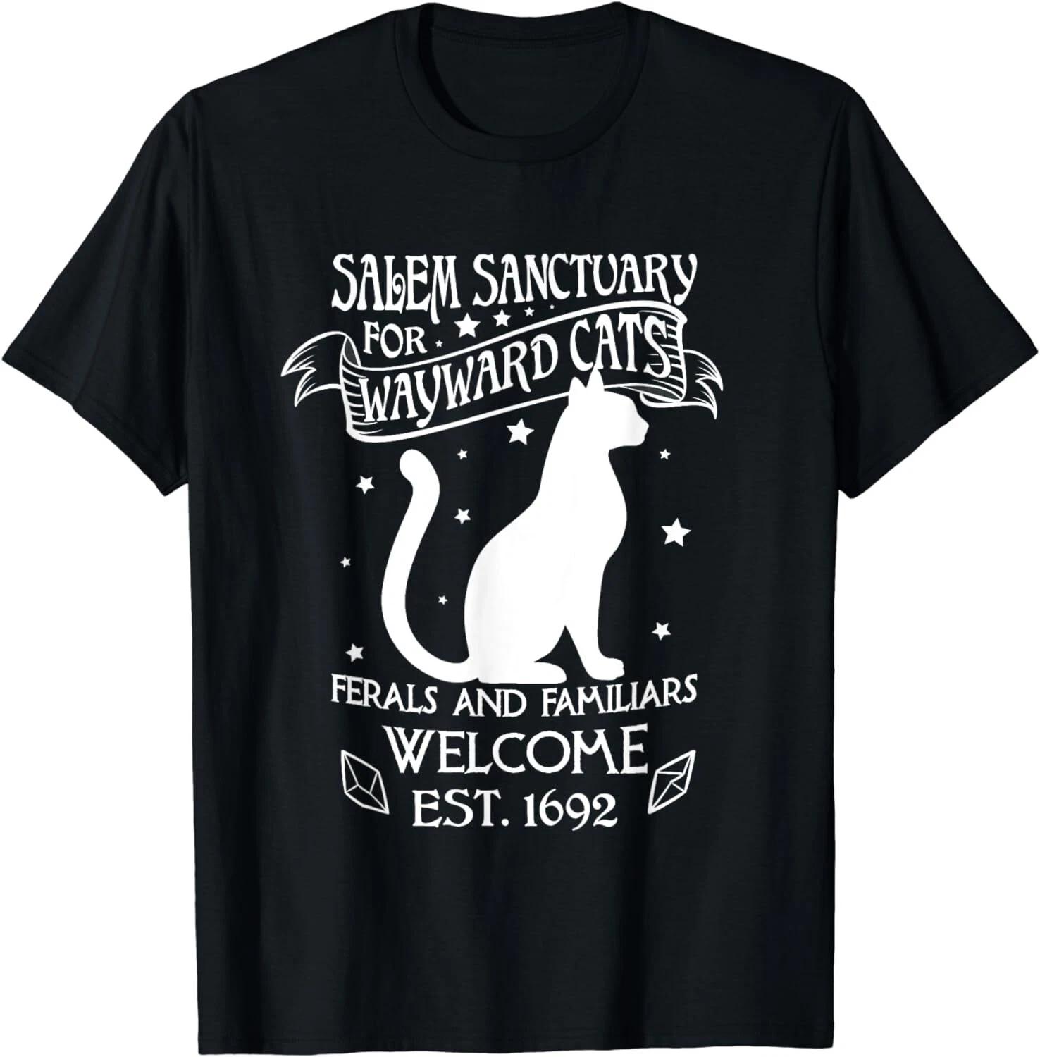 

Witch Salem Sanctuary For Wayward Black Cats 1692 Gift Idea Unisex T-Shirt S