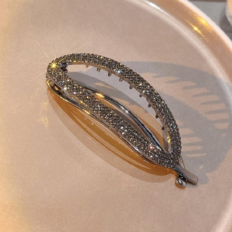 Elegant Slip Resistant Hairpins Rhinestones Finish Barrettes Women Girls Casual Formal Occasion Styling Necessities