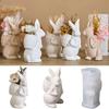 3D Cute Basket Rabbit Silicone Candle Mold for DIY Easter Bunny Craft Gift Aromatherapy Plaster Resin Casting Home Decor