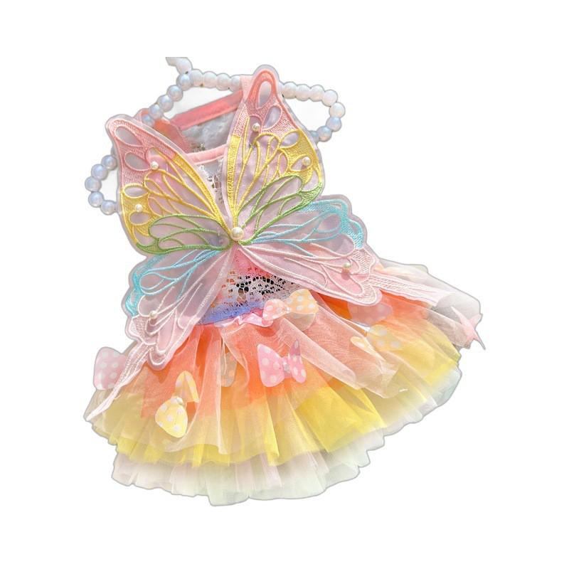 Pet Dog Cat Princess Dress With Bow Tulle Skirt Lightweight Outfit Small To Large Breeds