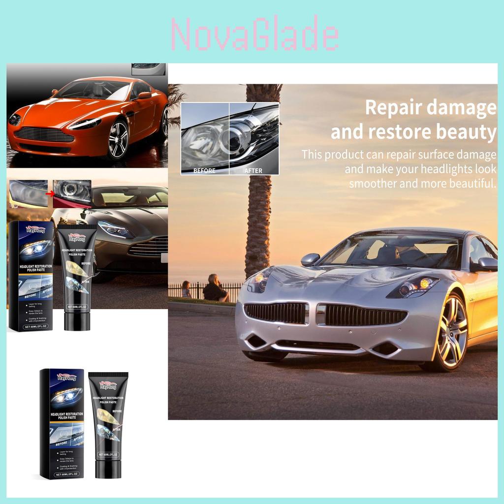 Rayhong Headlight Maintenance Cream Efficient Scratch Repair And Polishing For Automotive Use 60ml