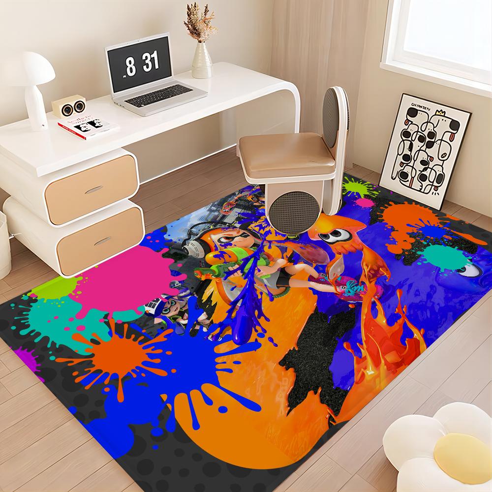 Game Splatoon Floor Mat Floor Mat INS Style Soft Bedroom Floor House Laundry Room Mat Anti-skid Household Carpets
