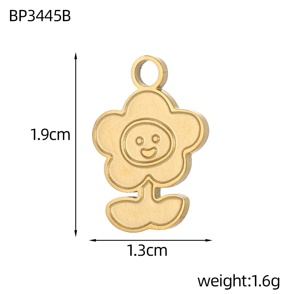 

CARLIDANA Hot Sale Stainless Steel Charm Flower Moon Star Hamsa Evil Eye Necklace Inset Stone Pendants Women s DIY Jewelry