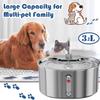 Large Capacity Stainless Steel Pet Water Fountain with Circulating Filter for Cats and Dogs