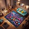 Music Elements Area Rug Wooden Board Graffiti Musics Art Text Print Pattern Floor Mat Door Mat Bedroom Carpet Decor