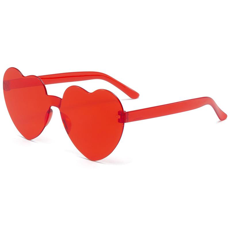 Free shipping  Candy color heart shape ocean personality Frameless Children's Sunglasses Fashion Candy Love Sunglasses