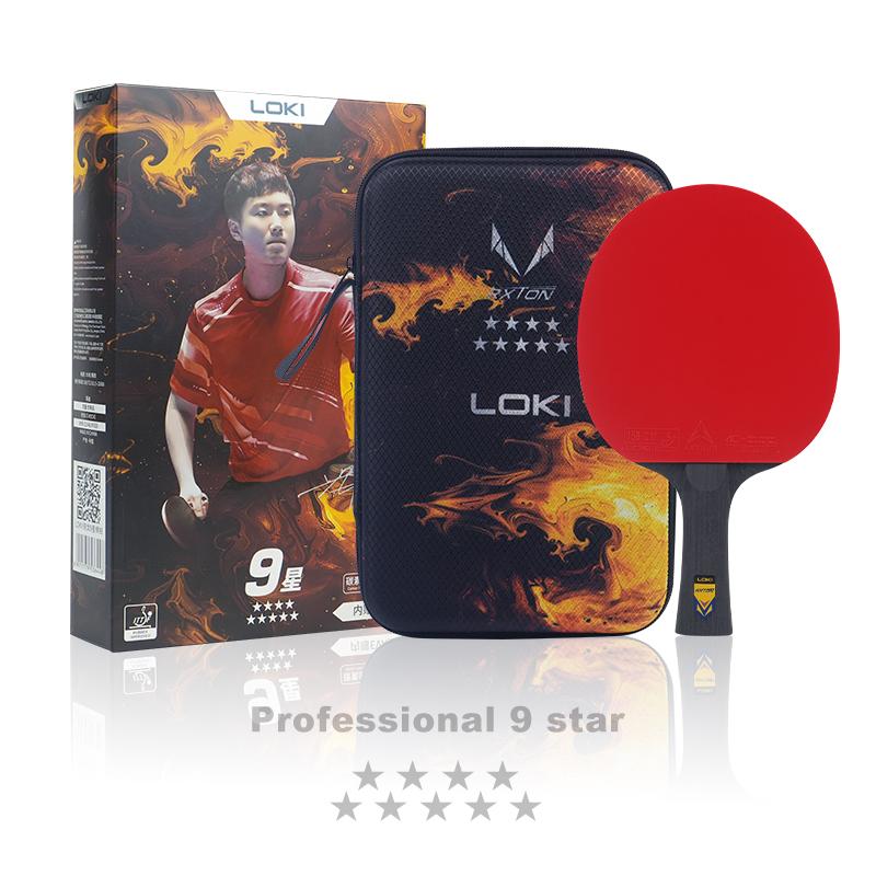 Racchette da Ping Pong Loki R9 Adatte per Giocatori Professionisti Racchetta in Vero Carbonio Tennis Tavolo con Attacco Potente