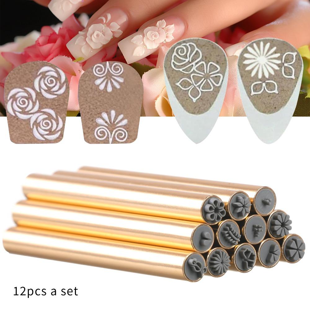 4/610/15PCS Manicure Tools Nail Art Stamp Pen Set Flower Painting Drawing Nail Decoration Tool