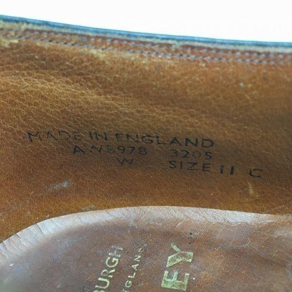 1970-80s GILBERTS by WESTLEY Made in England Vintage U-Tip Shoes Black Size 11C/27.5-28.5(USED)