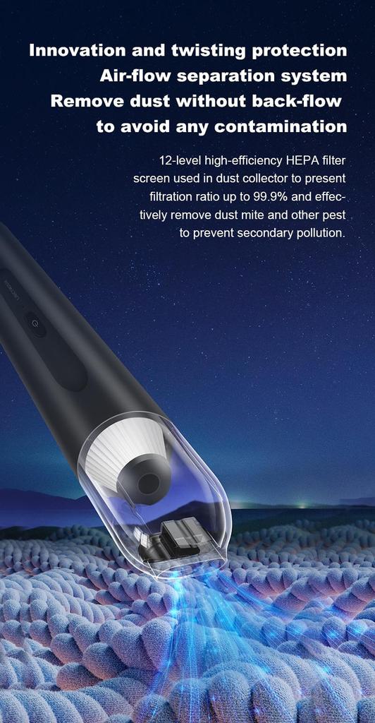 High Power Vacuum Cleaner, Mini Cordless,Rechargeable Portable Dust Collector, for Cars, Keyboard Gaps