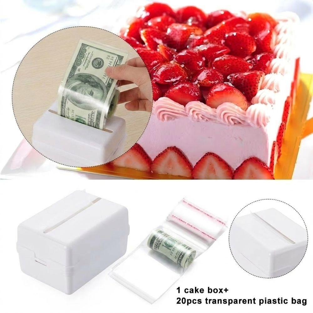 Aufbewahrung Kuchen Geldkasse Kuchen Dekoration Aufbewahrungsbox Neuer Kuchen Topper Partyzubehör