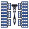 Six-Layer Razor Manual Shaver with Non-Slip Grasshopper Handle
