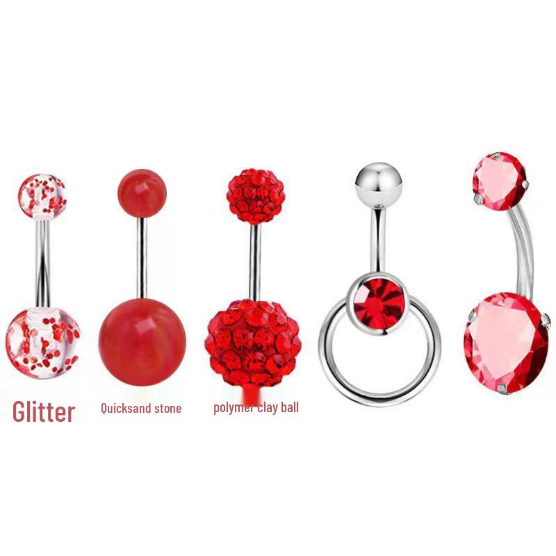 

Набор из 5 разноцветных колец для пирсинга пупка - Украшения для пирсинга