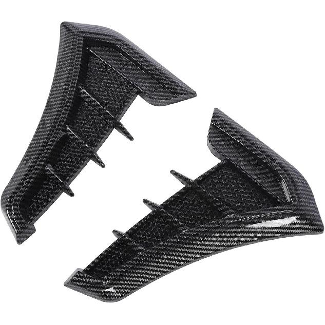 Side Vent Trim 1 Pair Side Vent Trim Sporty Look Enhanced Performance Side Mudguard Air Wing Vent Trim Sticker for 1 Series E90 E91 (Carbon Fiber