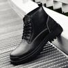 Men'S Winter Boots Retro Leather Casual Shoes Brand Motocross Motorcycle Boots Men Handmade Military Tactical Shoes Big Size 47