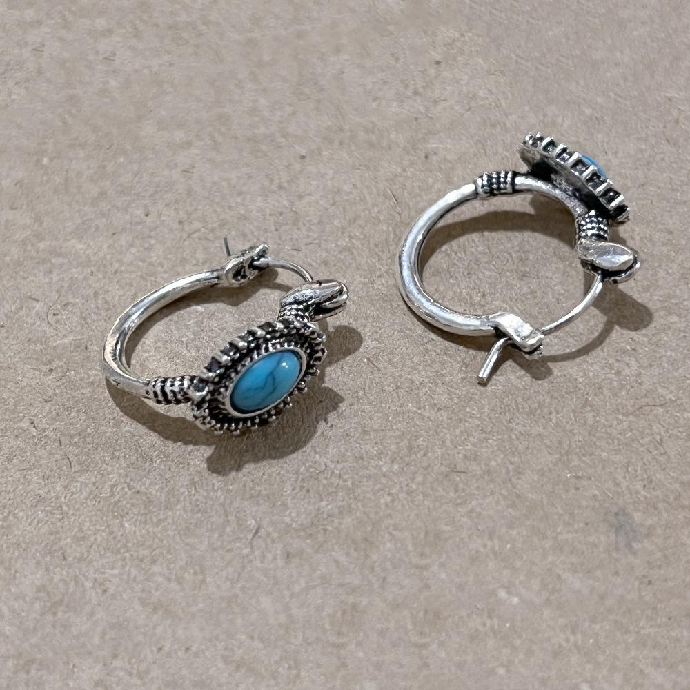 European & American Retro Turquoise Bohemian Dangle Earrings
