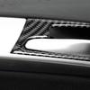 Set Carbon Fiber +Rubber Car Door Handle Bowl Cover Sticker For BMW X6 E71 09-14