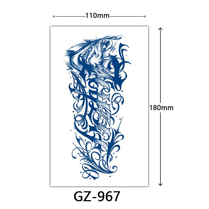 Juice Tattoo Stickers, Herbal Tattoo Stickers, Semi-Permanent English Letter Tattoo Stickers Tattoo