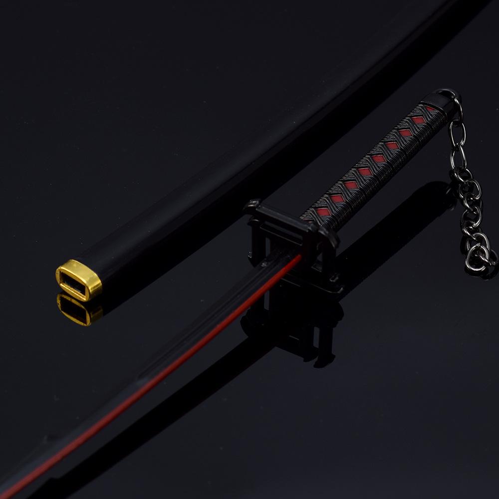 26cm Anime Weapon Kurosaki Ichigo Ban Kai Zangetsu Katana Cos Prop All Metal Samurai Swords Toy Knife Model Ornaments Gifts