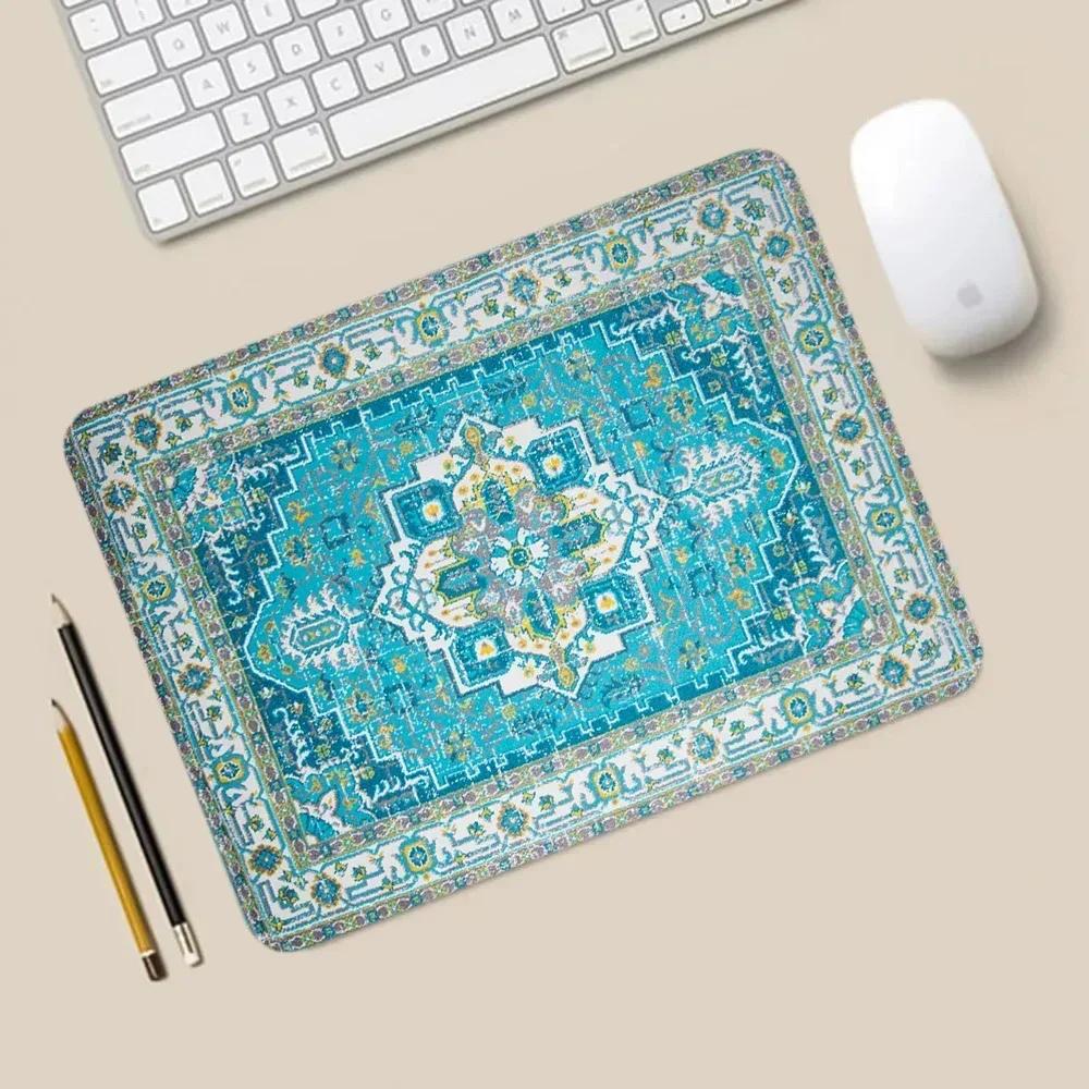 Persian Carpet Computer Laptop Mouse Pads Office Decorative Desk Mats Washable Non-Slip Rubber Desk Carpet Gaming Mat Playmat