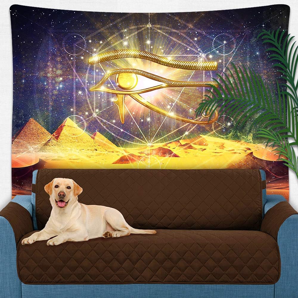 SHRAPHY Egyptian Horus Eye Tapestry Wall Hanging Egyptian Pyramids Wall Tapestry Starry Sky Tapestries Wall Art Wall Blanket for Bedroom Home Decor