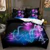 Colorful Butterfly Bedding Set Sparkling 3D Duvet Cover DE/AU/EU Full Size Luxury Women's Quilt Cover  Gift