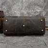 60cm Vintage Mens Leather Travel Bag Real Leather Weekender Bag Overnight Travelling Handbag For 3 Days  Business Travel