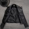 2026 Spring Autumn Haining New Women PU Leather Jacket, Slim Fit Lapel Short Motorcycle Biker Coat Fashion Casual Outerwear