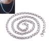 Men Cool Punk Gothic Choker Stainless Steel Necklace Heavy Link Braided Wheat Chain Metal Collar